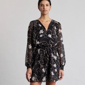 Elizabeth and James LBD smocked floral dress